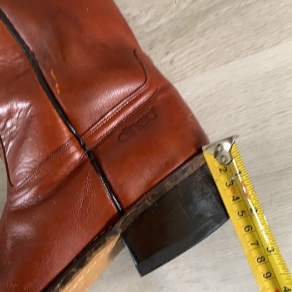 Vintage Dingo leather Boots 9 1/2 EW made in USA brown western cowboy festival - Picture 11 of 16